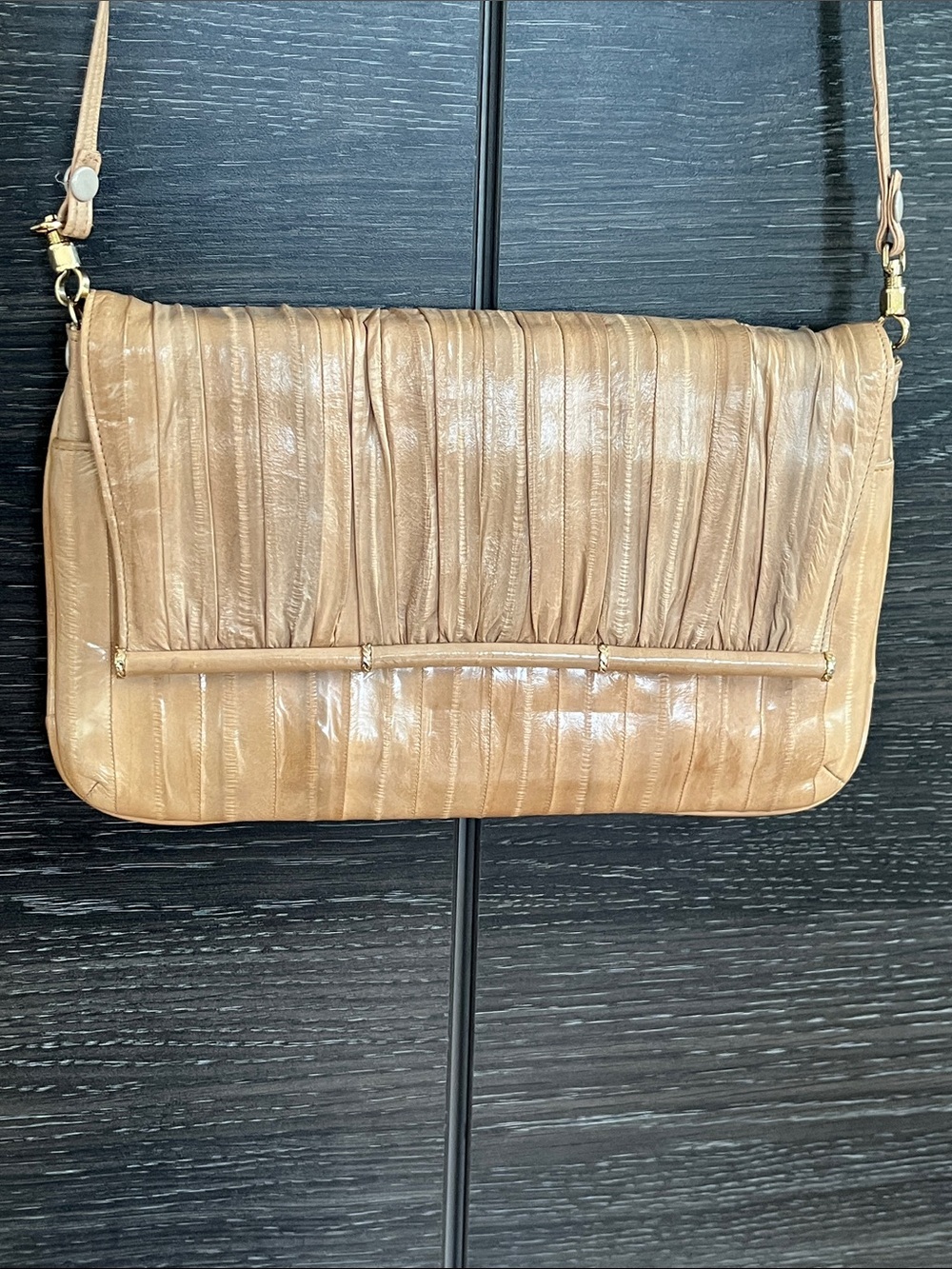 Vintage Camel Eel Skin Bag